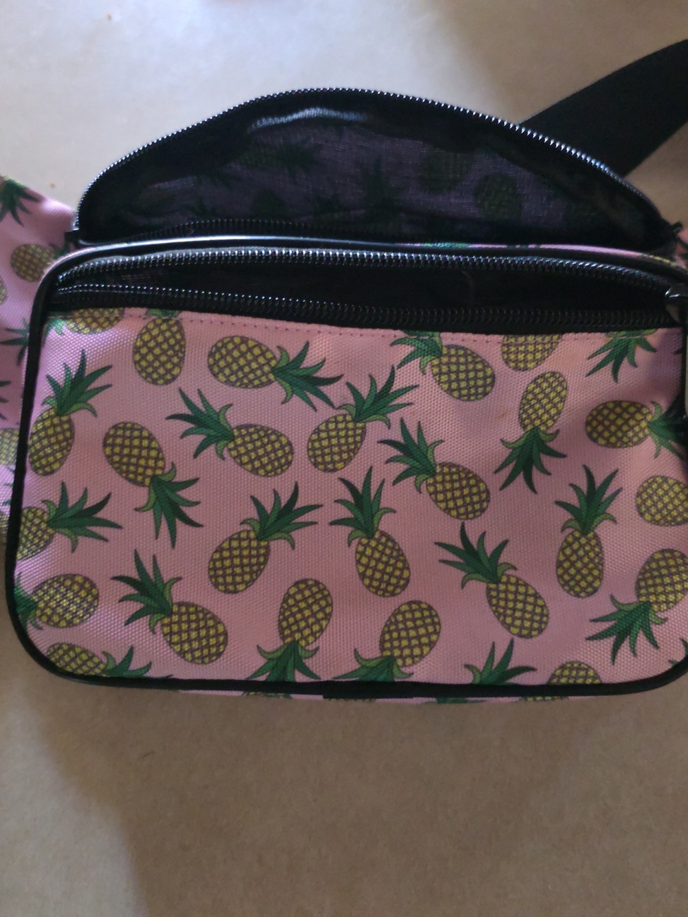 Pink Pineapple Print Fanny Pack